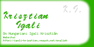 krisztian igali business card